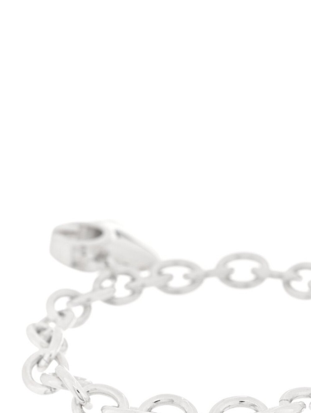 🫰Gucci 925 Sterling Silver Heart Charm Link Bracelet GG design - Picture 5 of 7